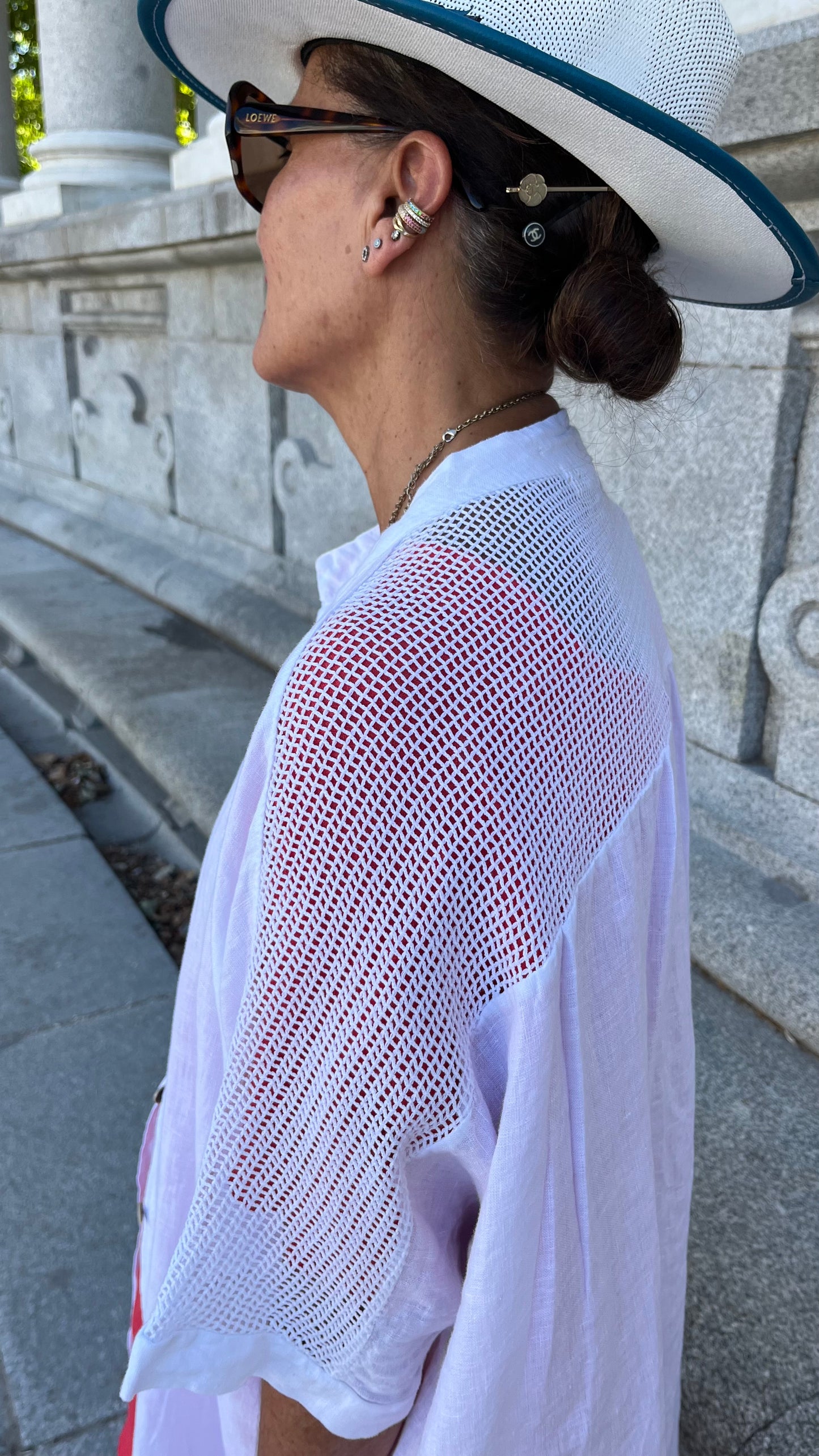 Lino-Chaqueta-Vestido blanco.