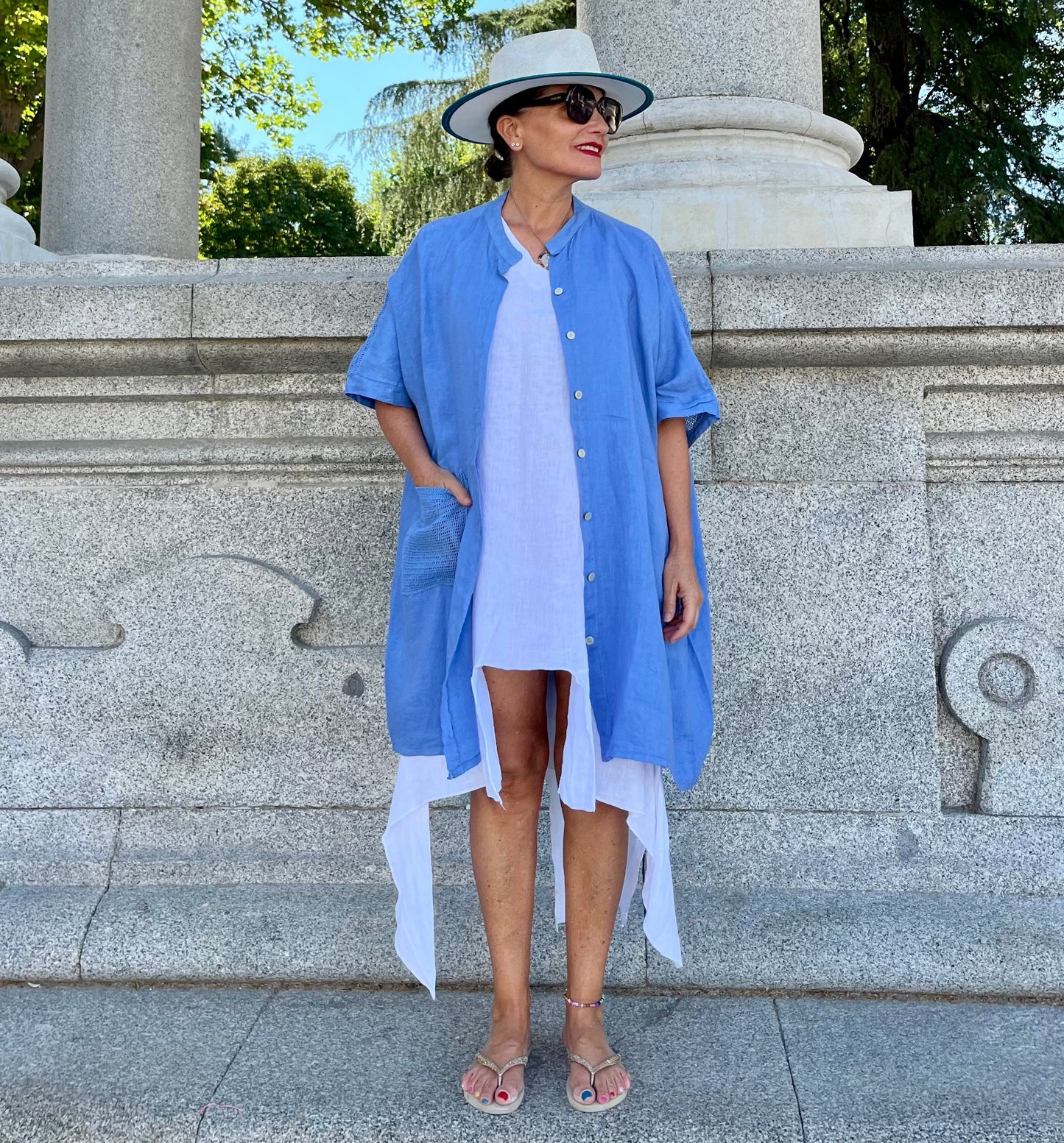 LINO- Chaqueta-Vestido Blue