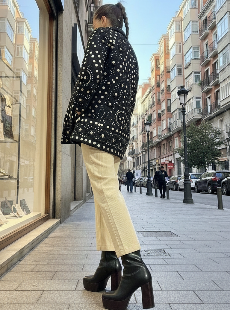 Chaqueta Ėtnica Negra / Oro