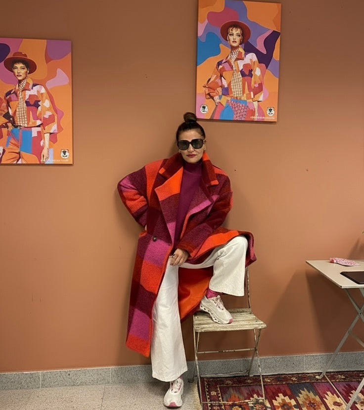 Abrigo de lana Fuego