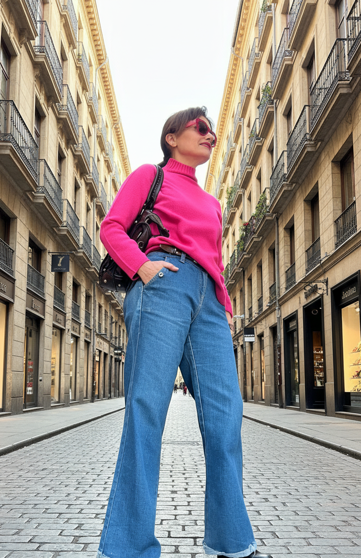 Jersey punto/ azul bebė / verde pino / azul marino / rojo / fucsia