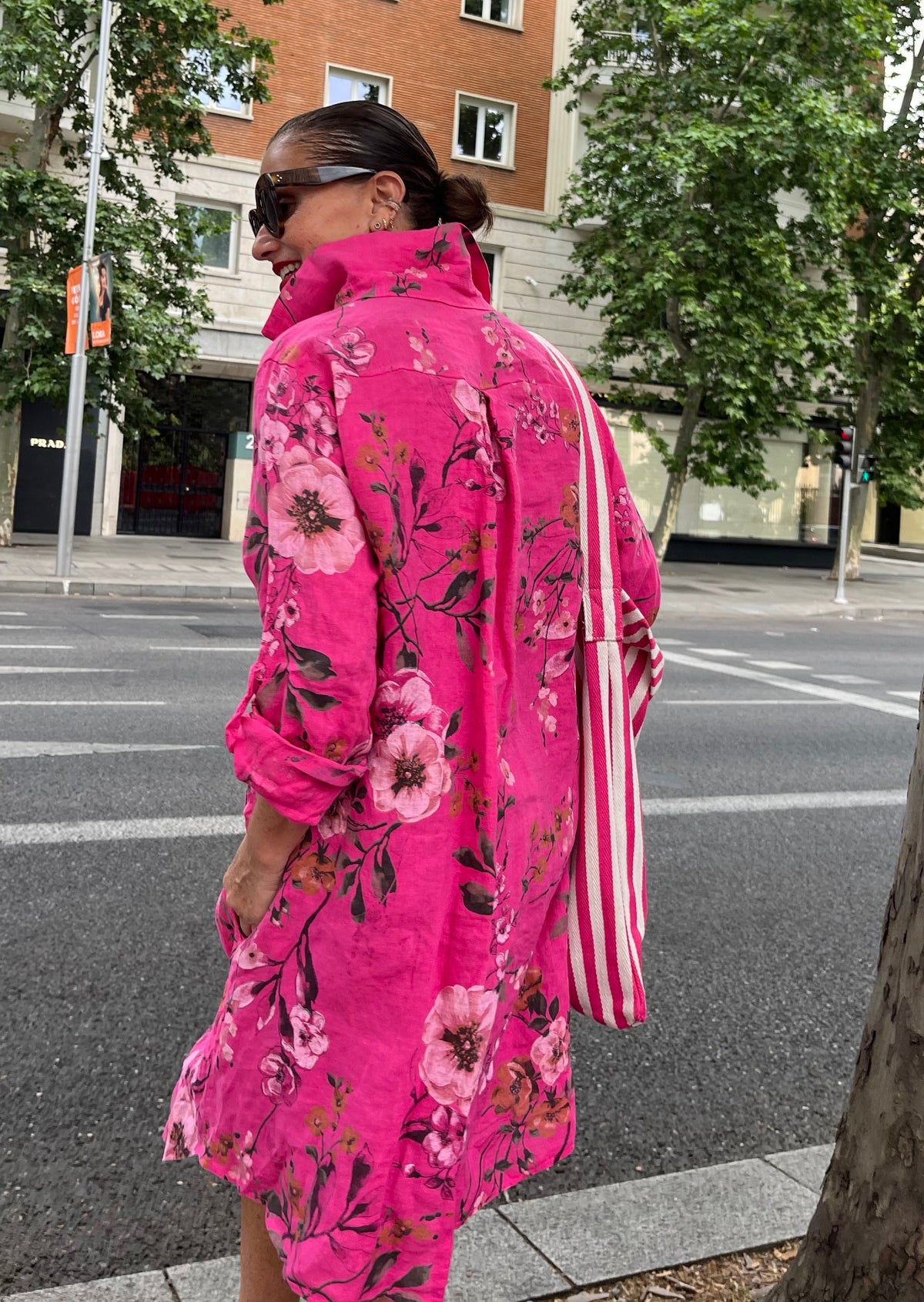 Lino- Vestido / Chaqueta / Fucsia / Rosa Palo / Celeste