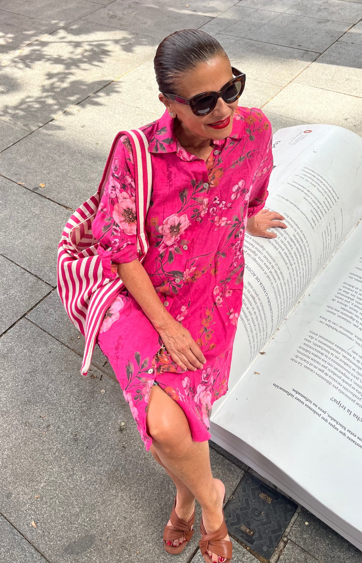 Lino- Vestido / Chaqueta / Fucsia / Rosa Palo / Celeste
