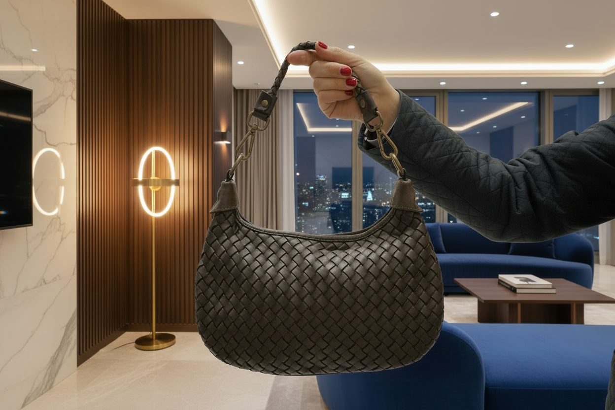 Bolso Croissant Trenzado