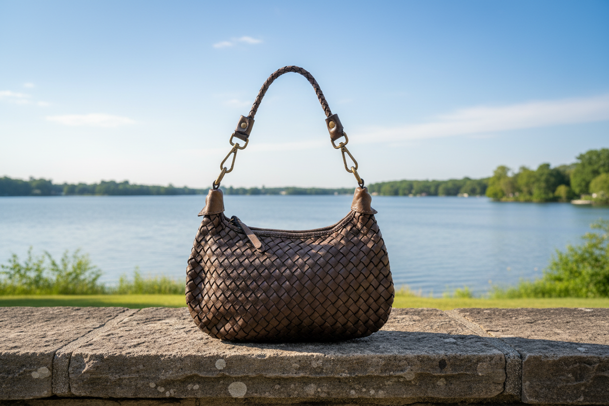 Bolso Croissant Trenzado