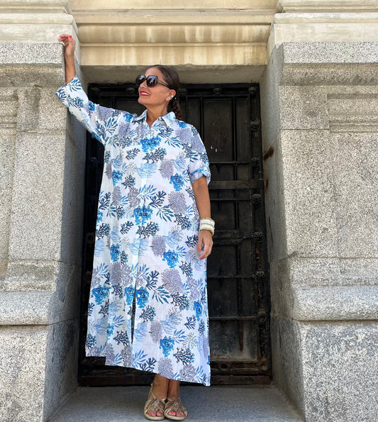 Camisero coral azul