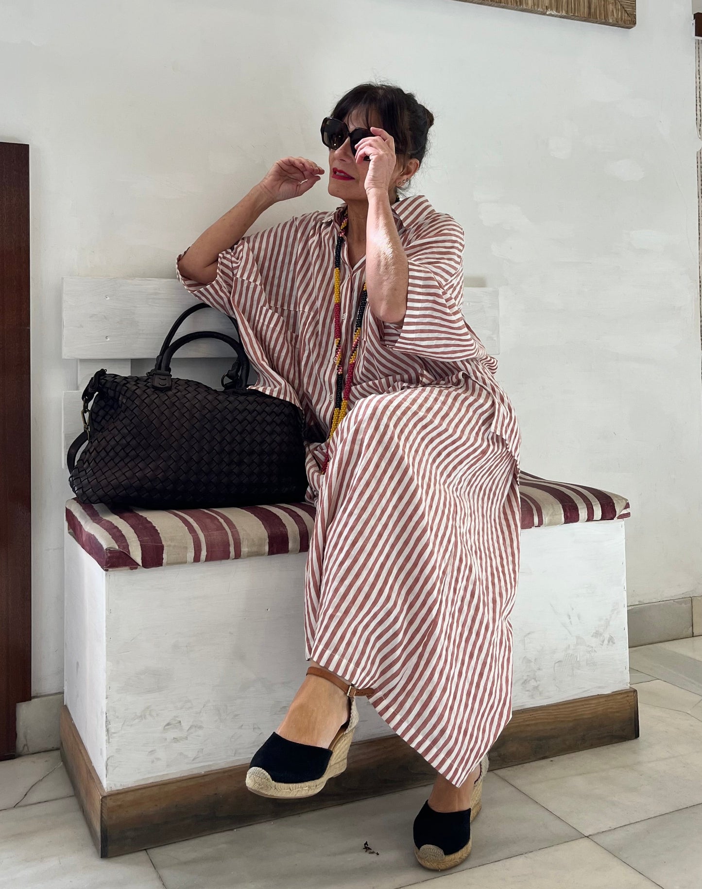 Conjunto oversize mujer tallas grandes rojo teja terracota