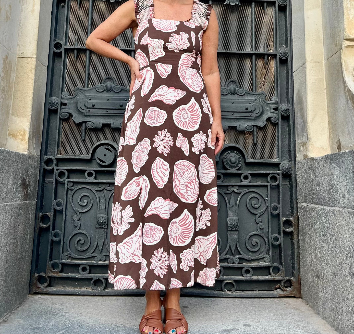 Vestido tirantes nido de abeja