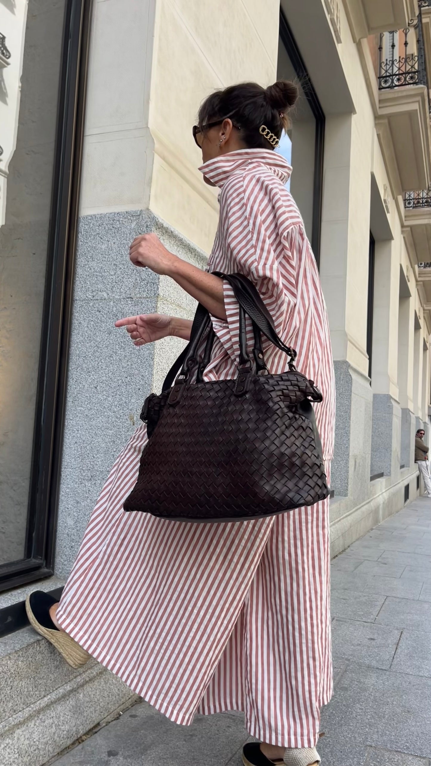 Conjunto oversize mujer tallas grandes rojo teja terracota