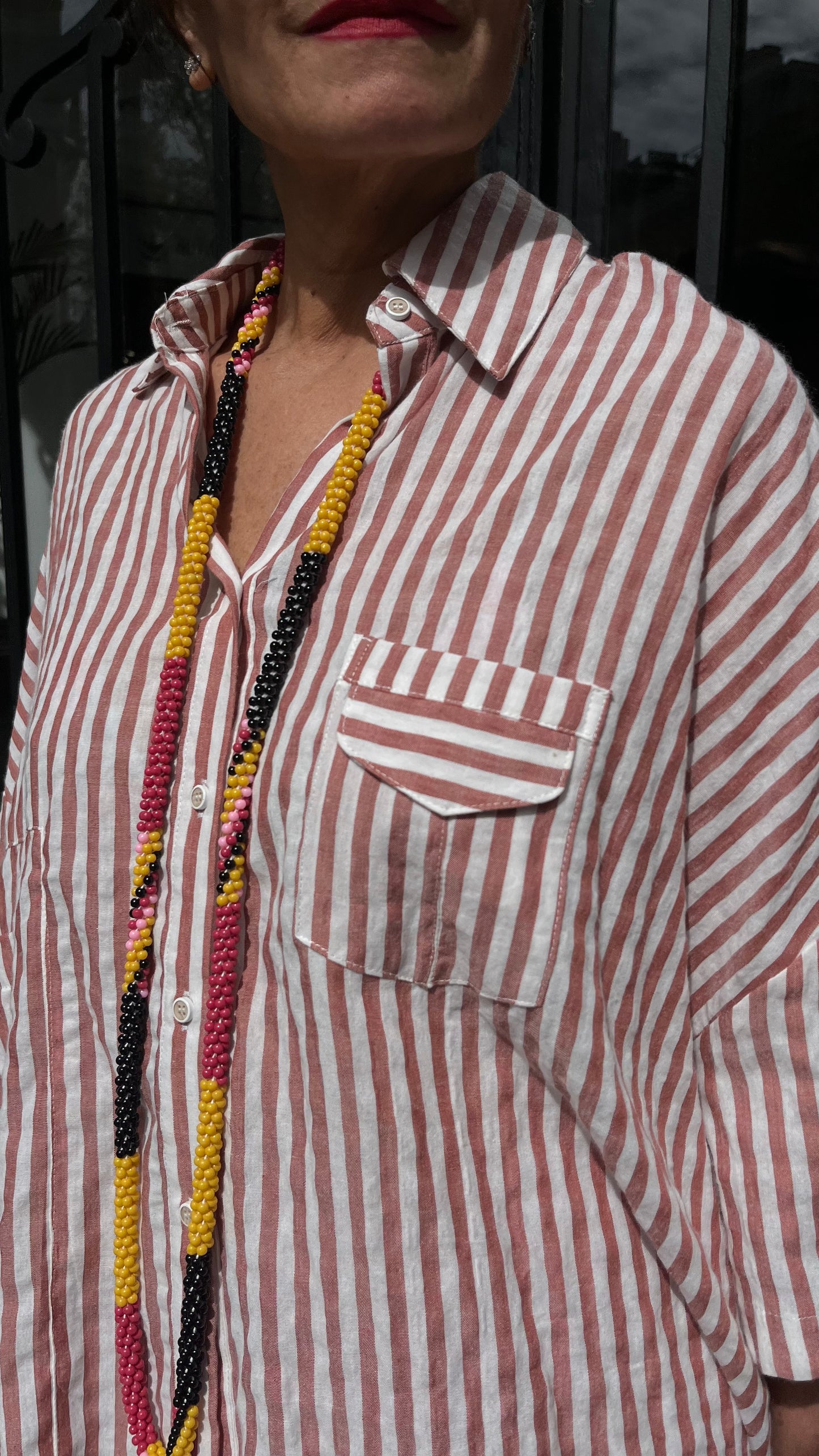 Conjunto oversize mujer tallas grandes rojo teja terracota