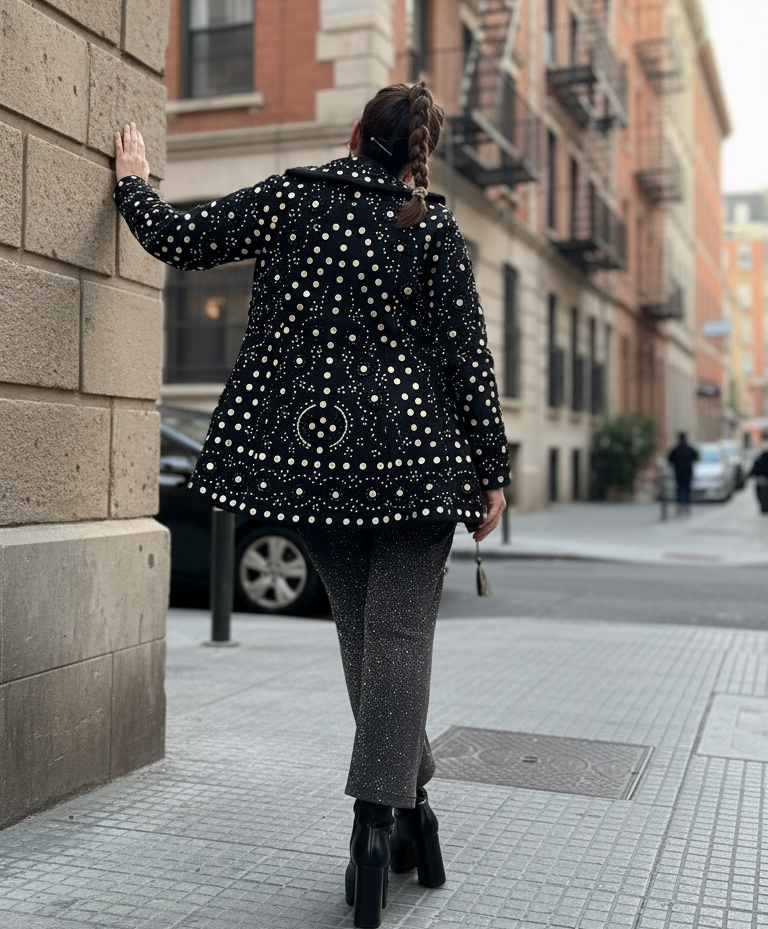 Chaqueta Ėtnica Negra / Oro