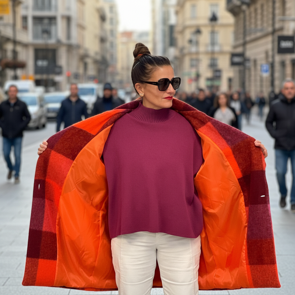 Abrigo de lana Fuego