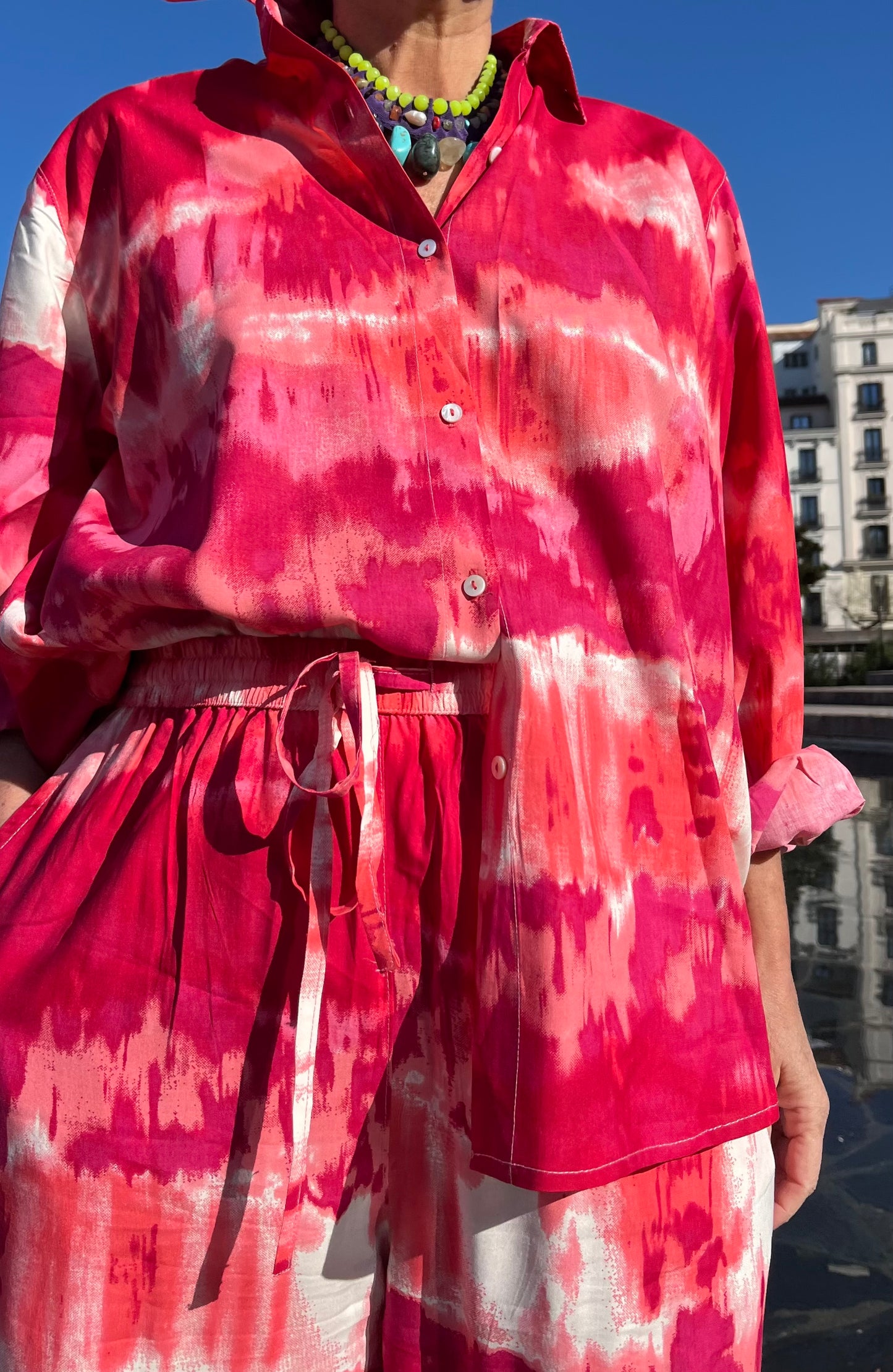 Set Tie-Dye Fucsia Coral