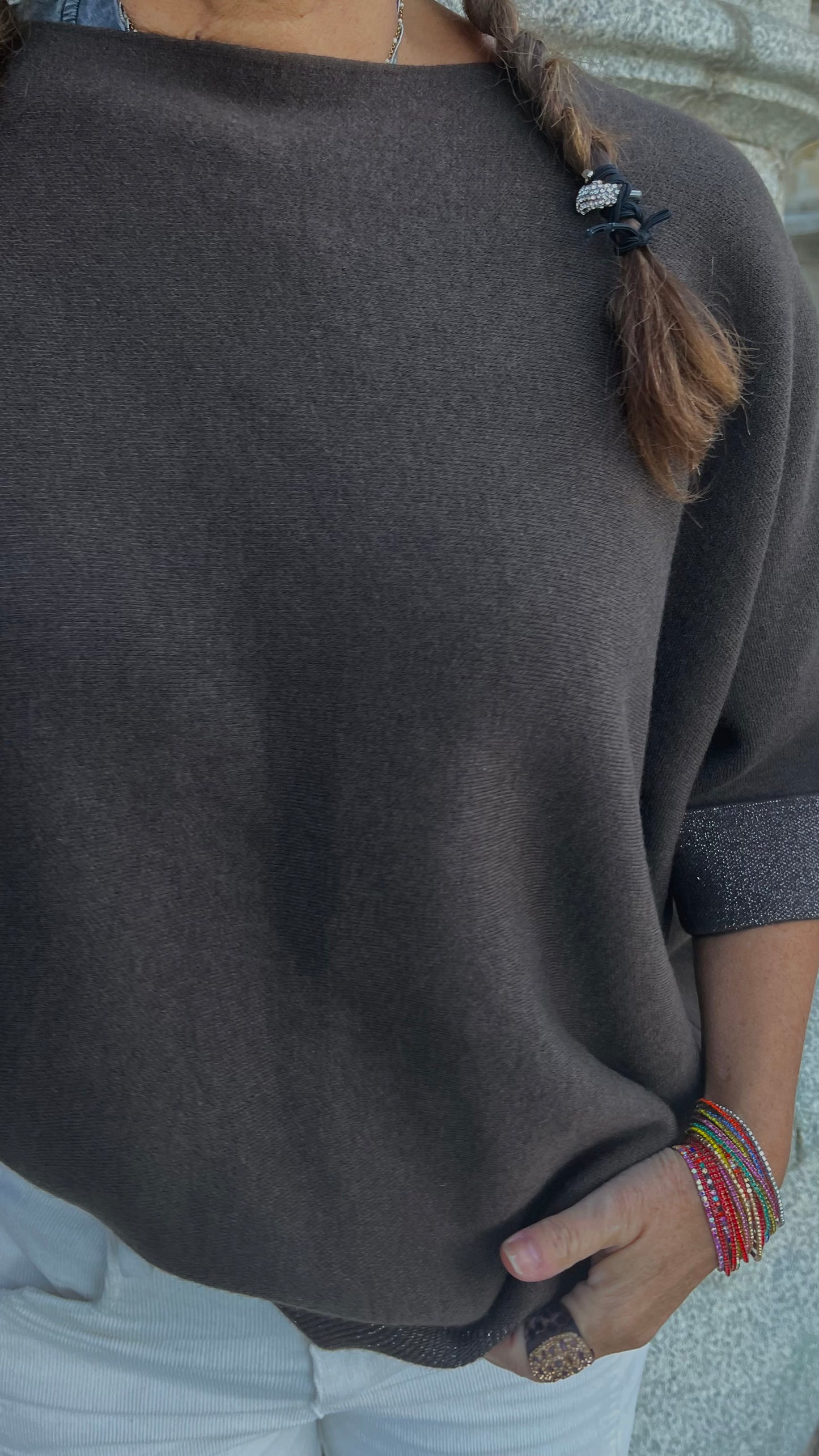 Jersey oversize Marron / Marsella / Crudo / Blanco / Gris / Teja