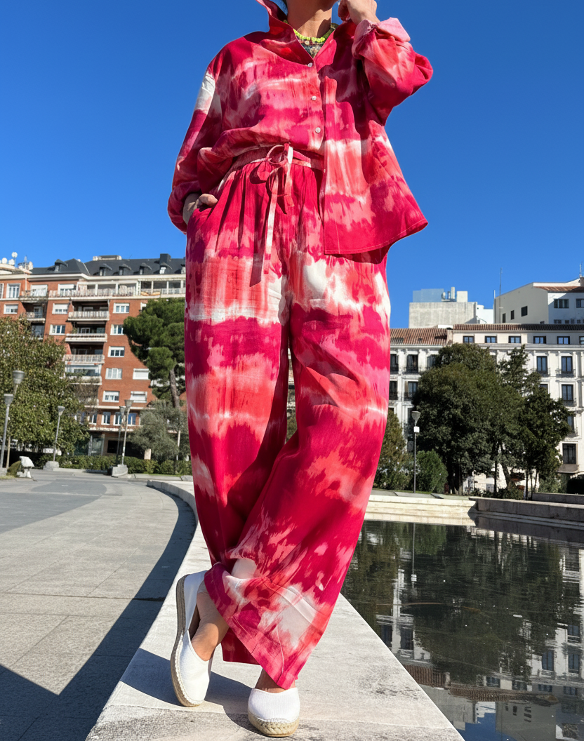 Set Tie-Dye Fucsia Coral