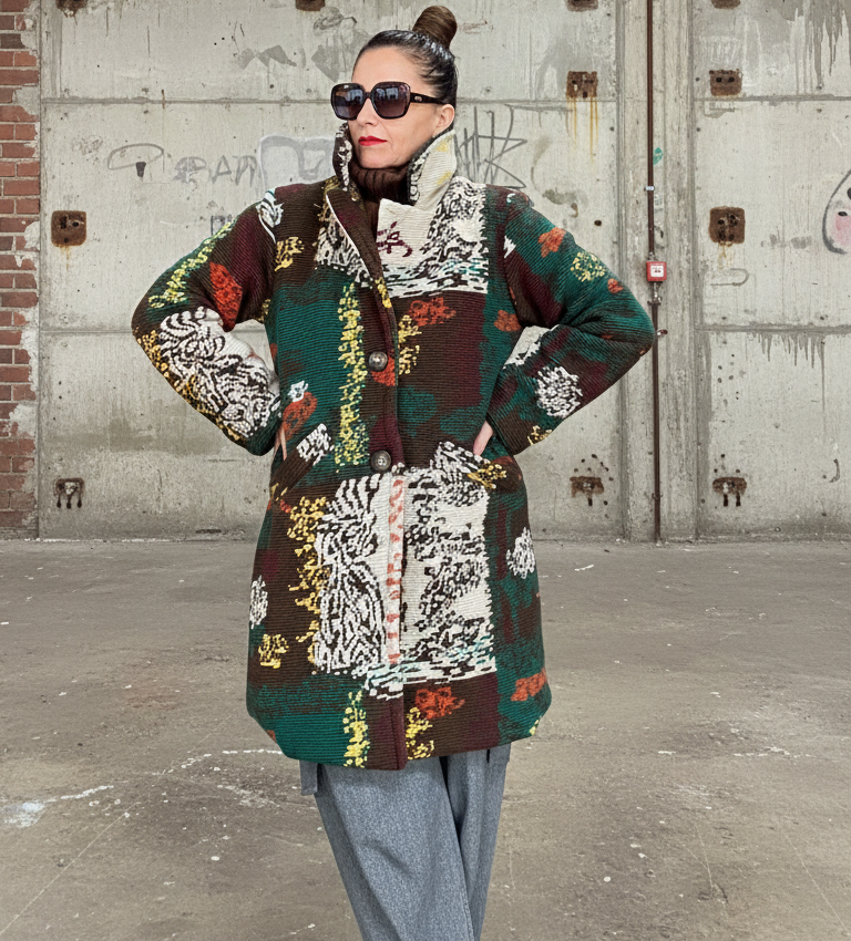 Abrigo Jacquard Multicolor