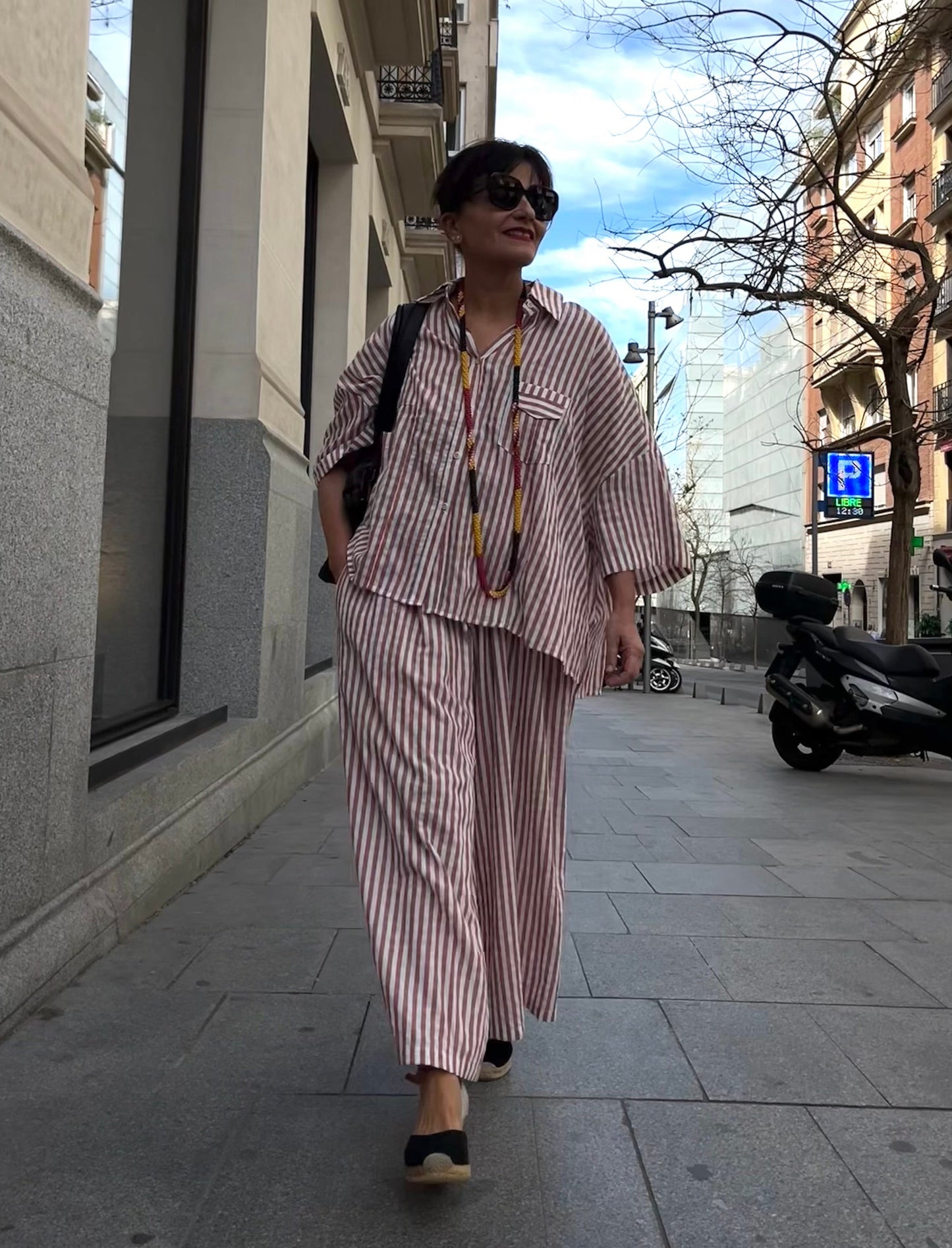 Conjunto oversize mujer tallas grandes rojo teja terracota