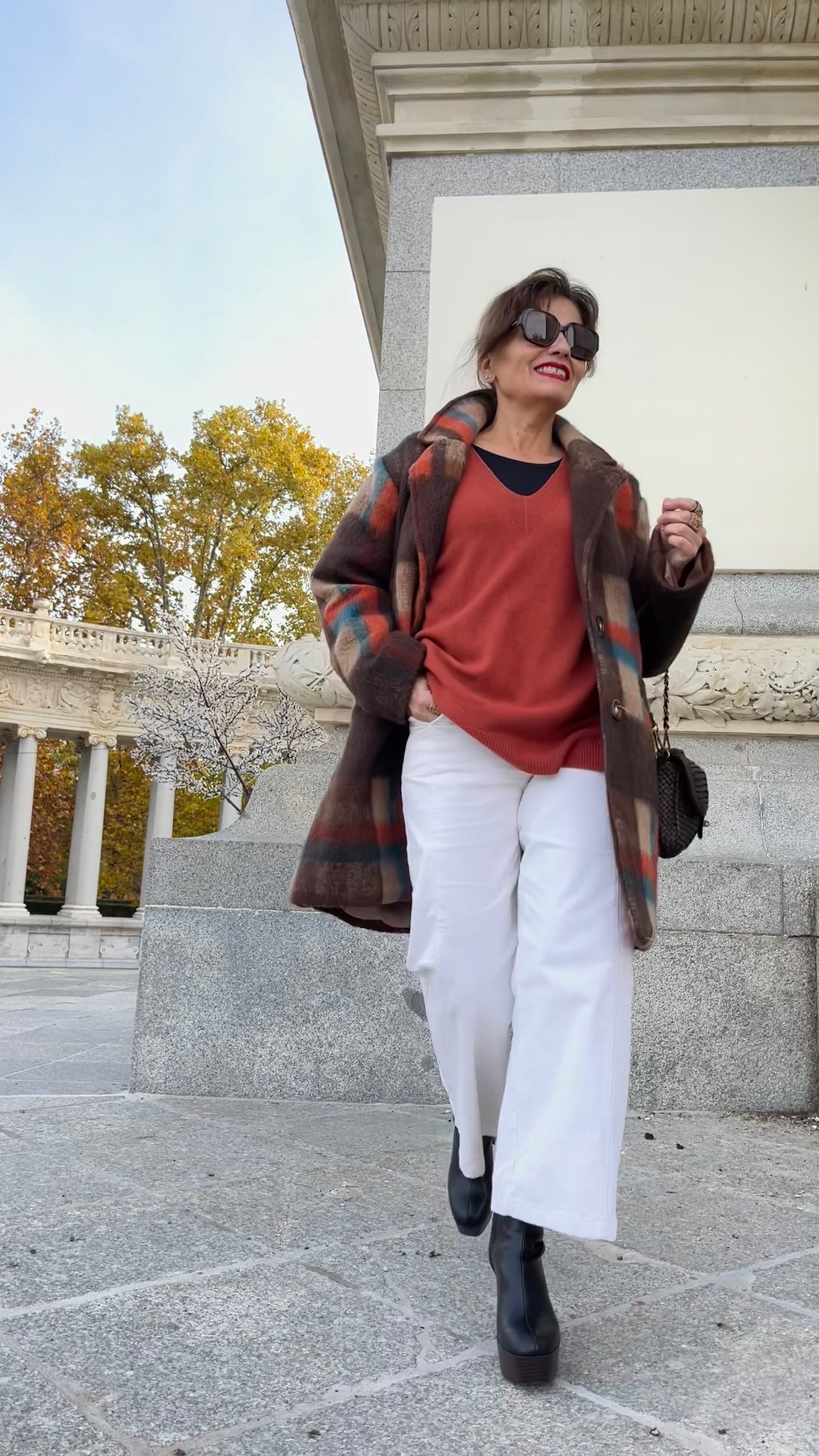 Abrigo cuadros Toscana