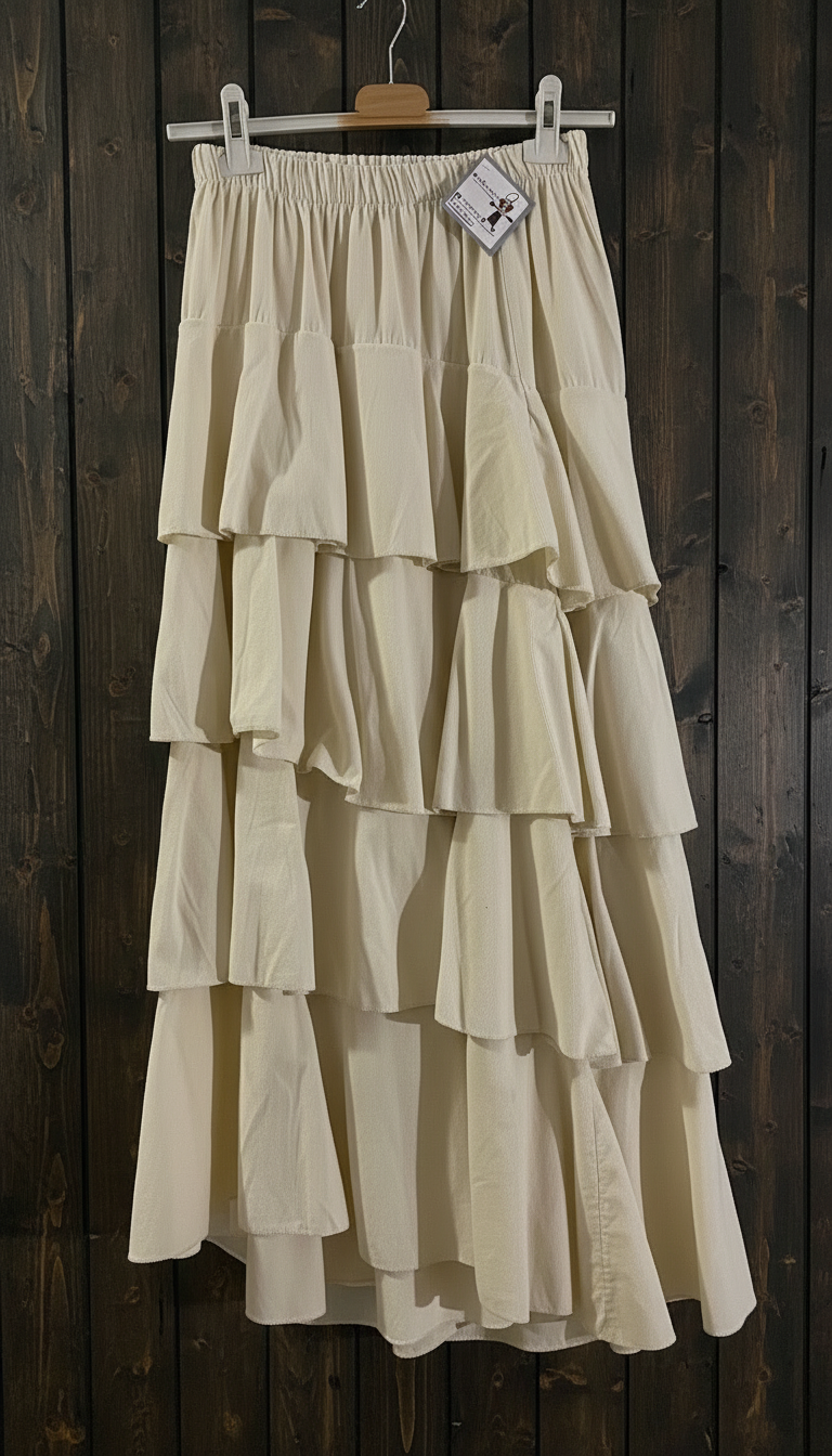 Falda efecto pana fina