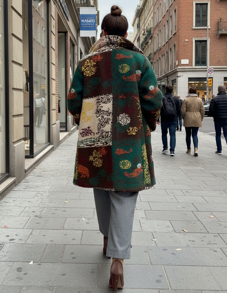 Abrigo Jacquard Multicolor