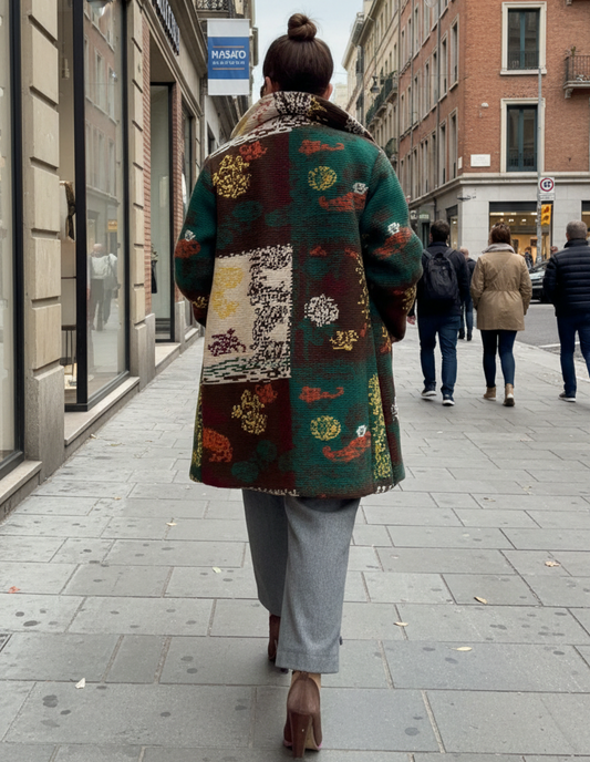 Abrigo Jacquard Multicolor