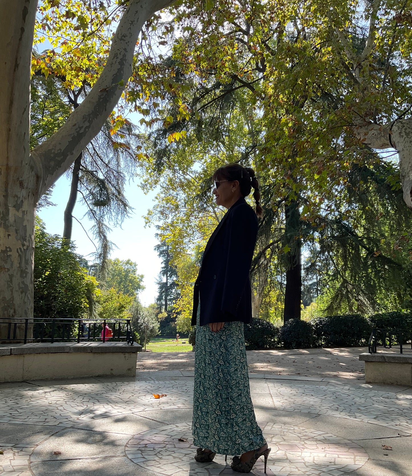 Vestido largo tonos verdes💚🤍