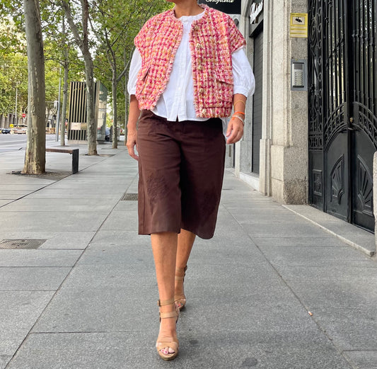 Chaleco Tweed multicolor.