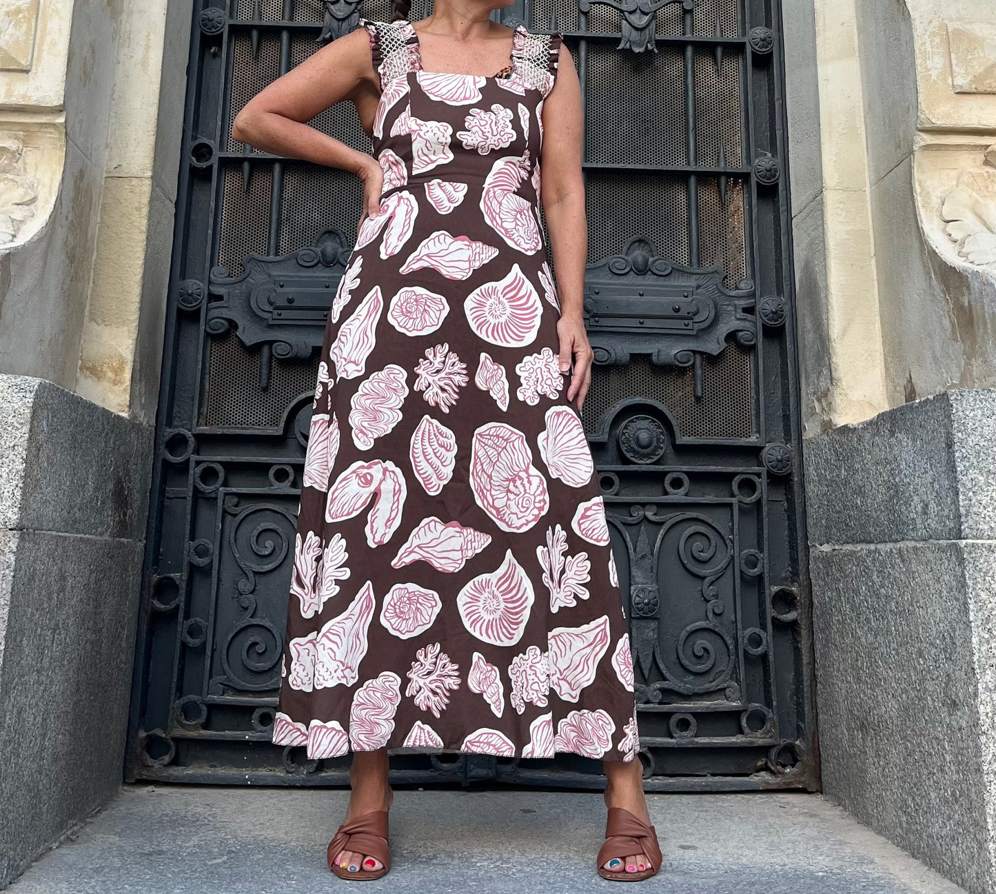 Vestido tirantes nido de abeja