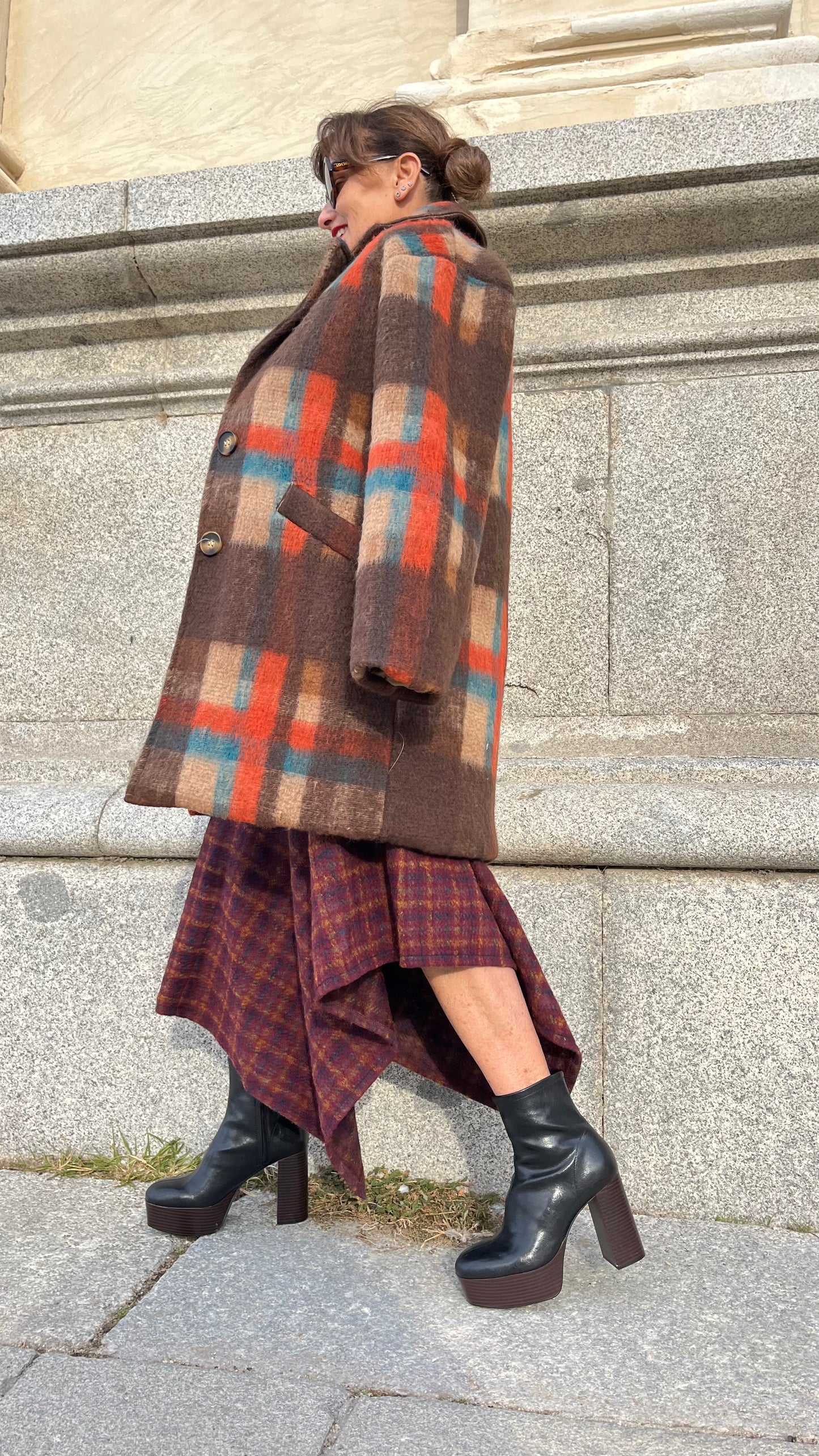 Abrigo cuadros Toscana