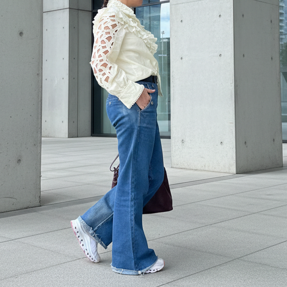 Camisa Volantes Calados