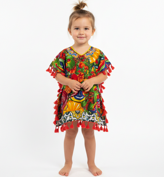 Caftán Niña Verano Vestidos Infantil