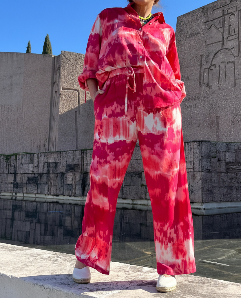 Set Tie-Dye Fucsia Coral