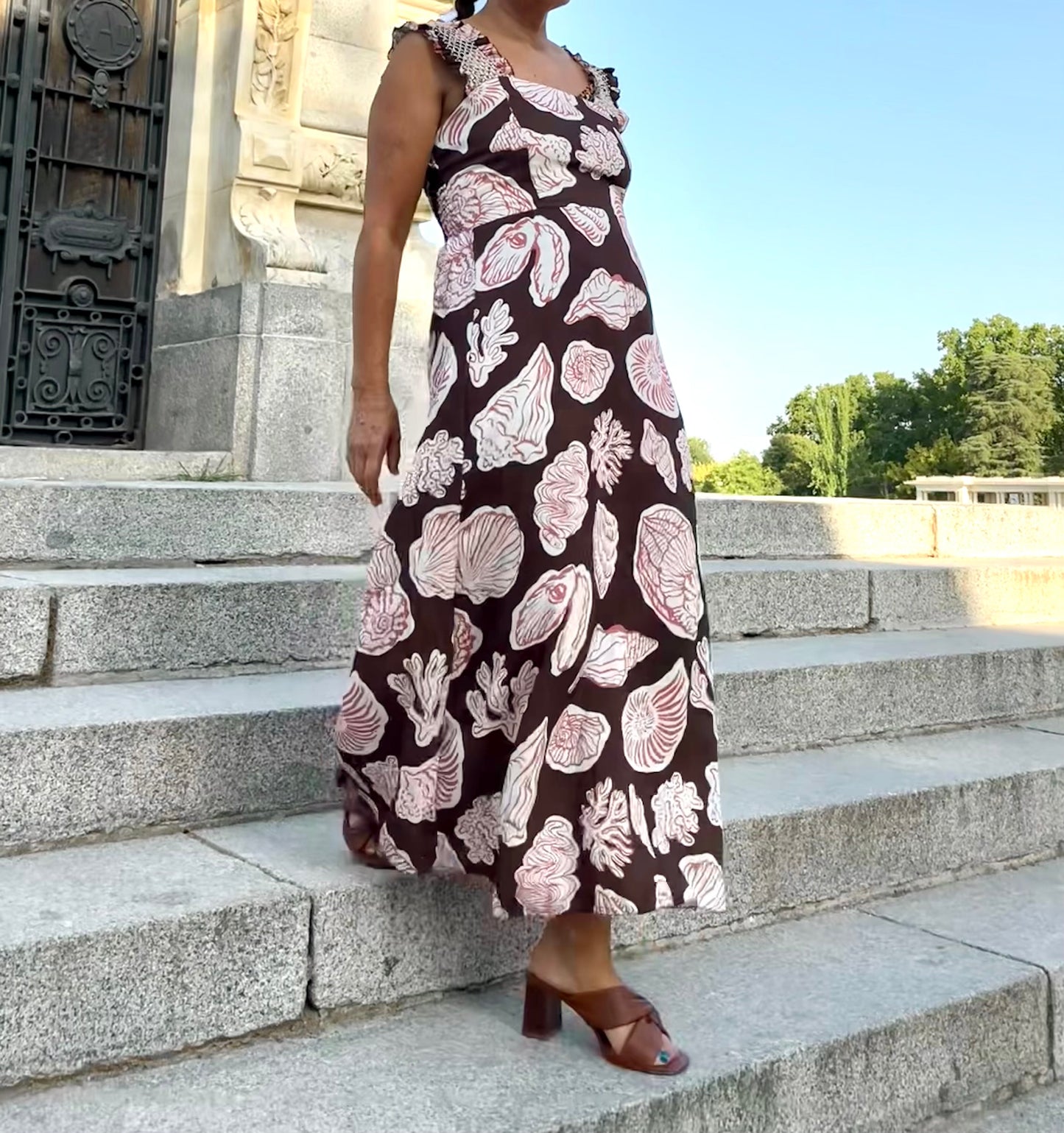 Vestido tirantes nido de abeja