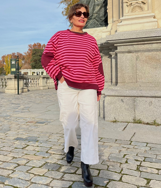 Sudadera Rosa & Burdeos.