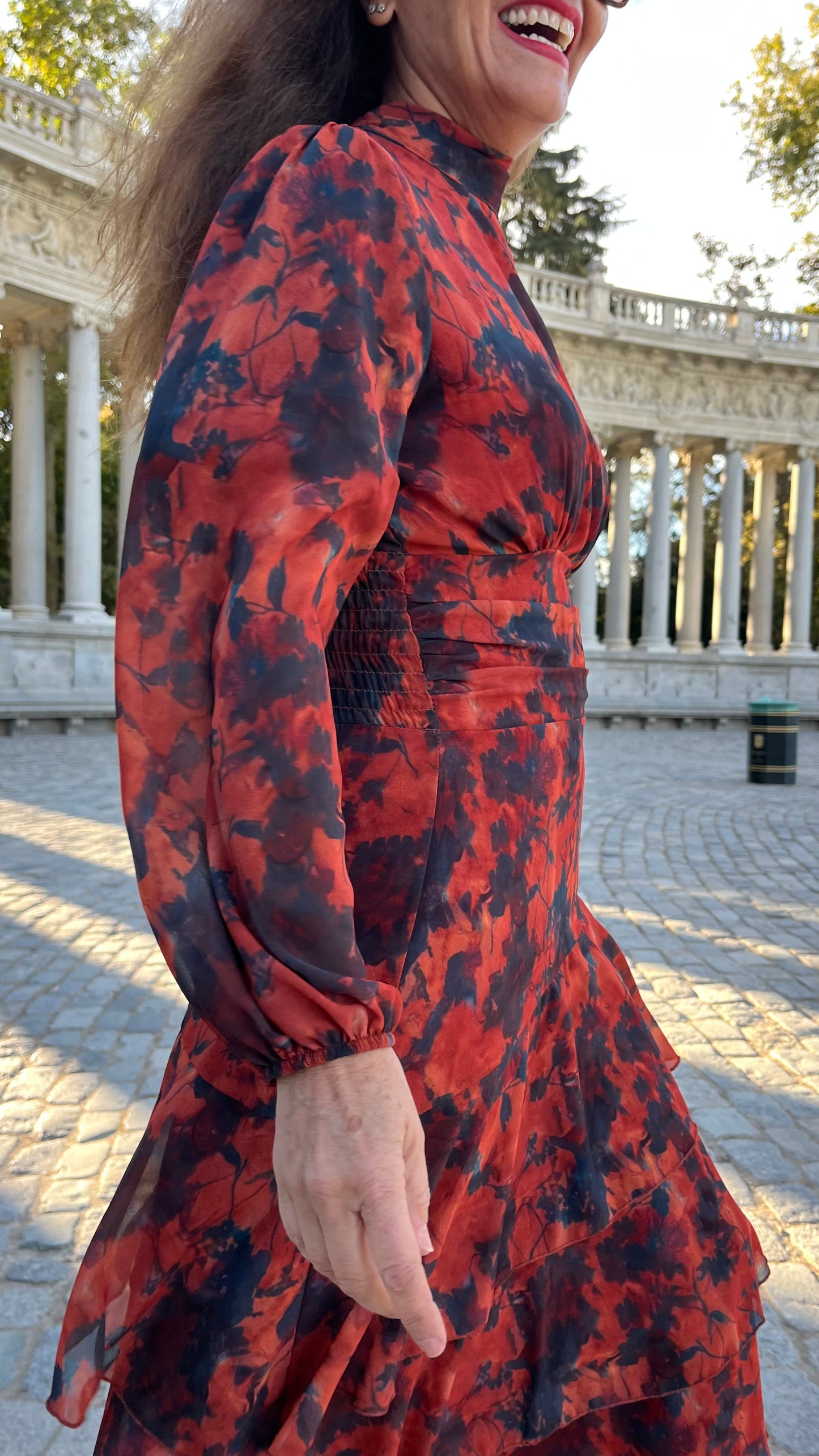 Vestido Estampado Terracota