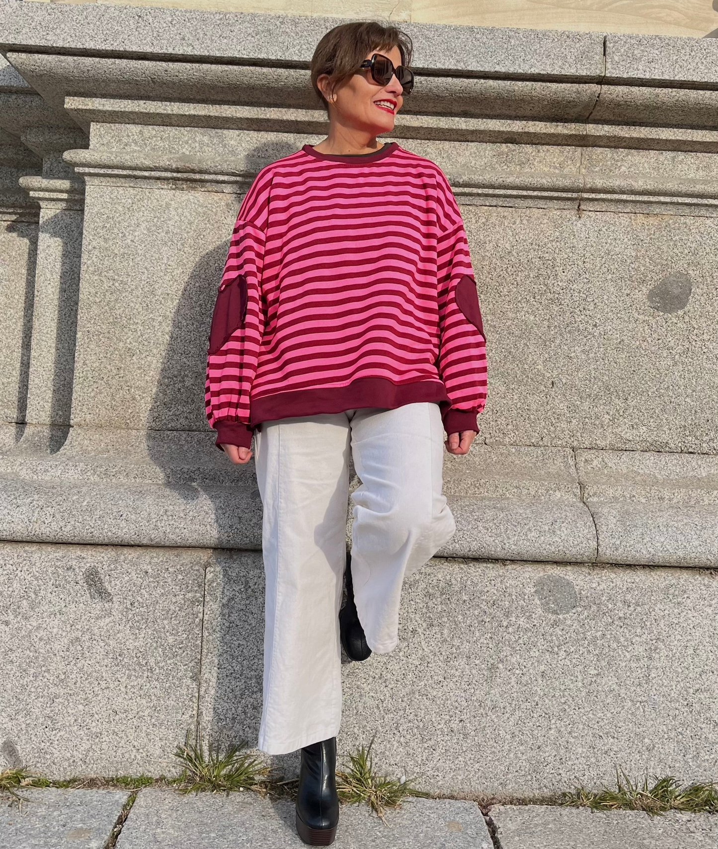 Sudadera Rosa & Burdeos.