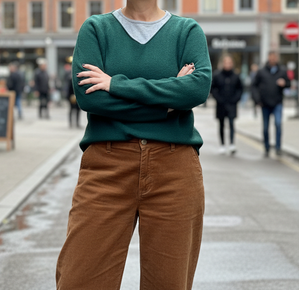 Jersey pico verde botella