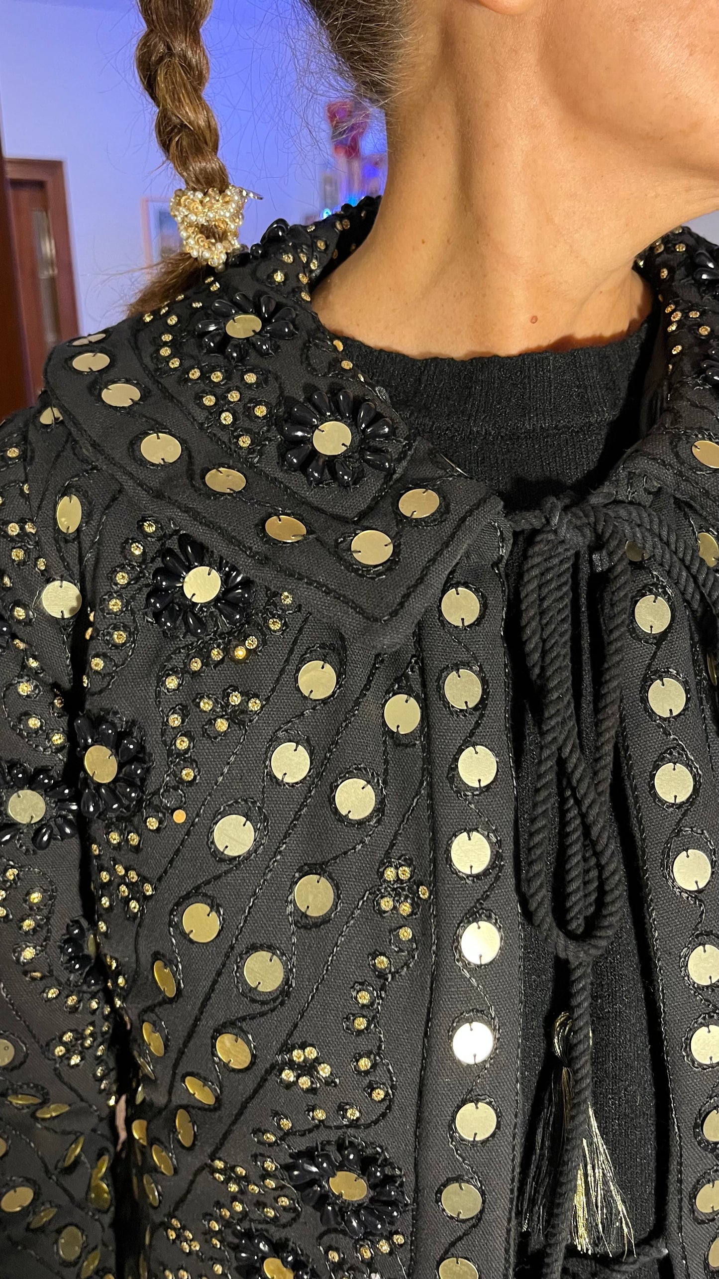 Chaqueta Ėtnica Negra / Oro