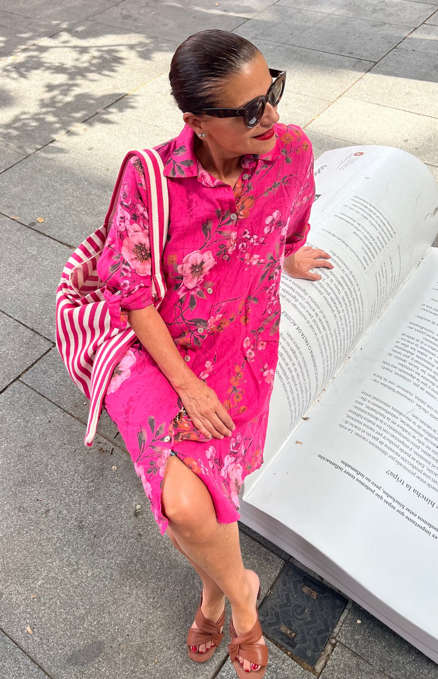 Lino- Vestido / Chaqueta / Fucsia / Rosa Palo / Celeste