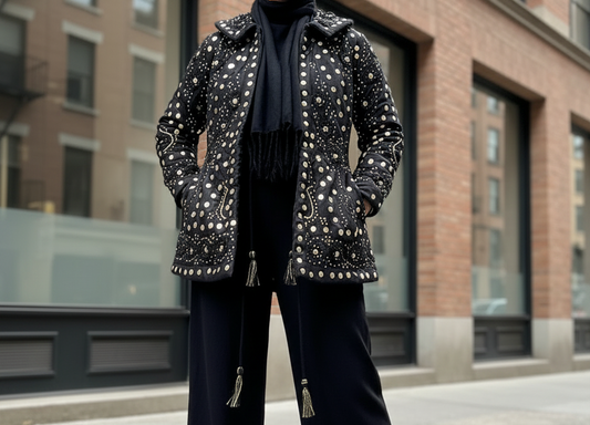 Chaqueta Ėtnica Negra / Oro