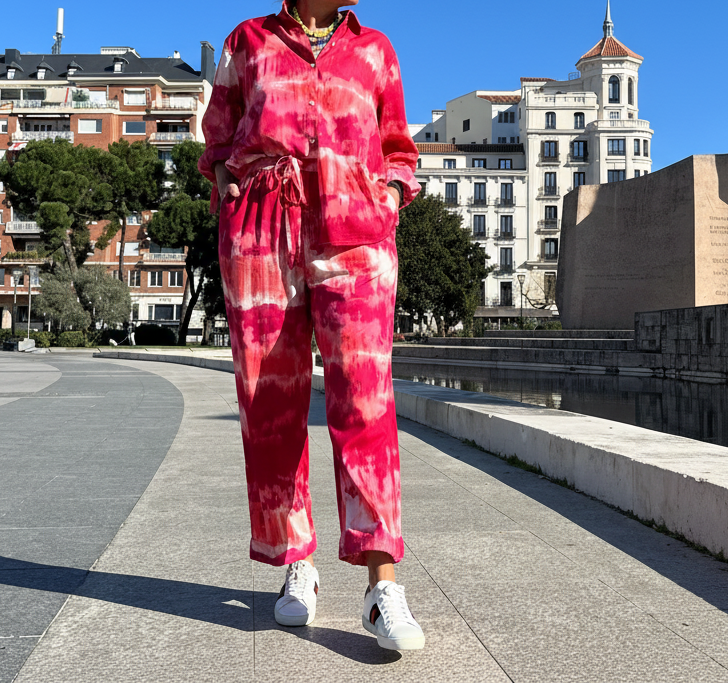 Set Tie-Dye Fucsia Coral