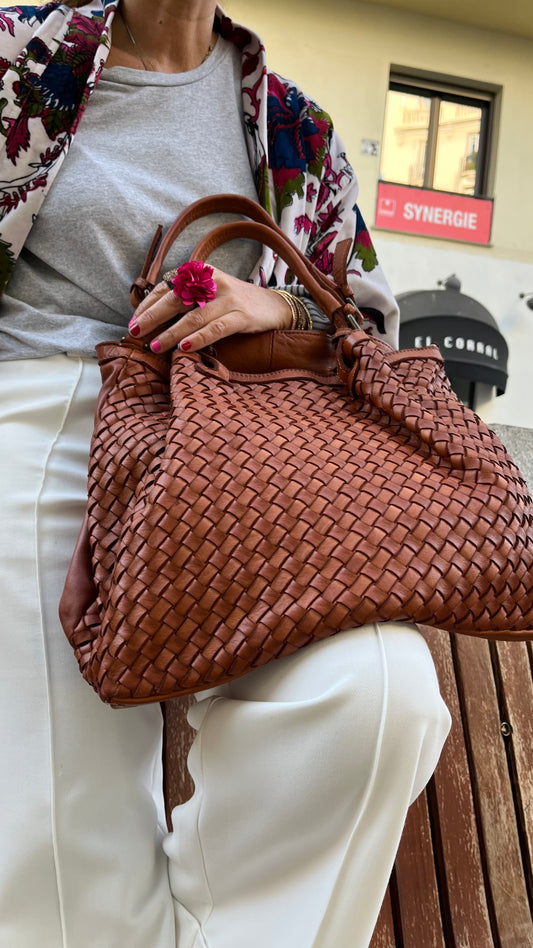 Bolso Cuero Trenzado