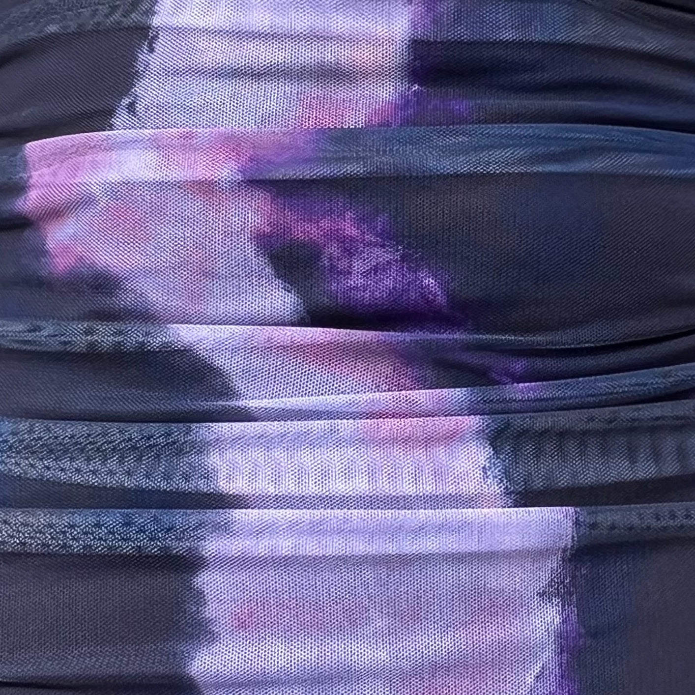 Vestido Asimétrico Punto Elástico Degradado Violeta
