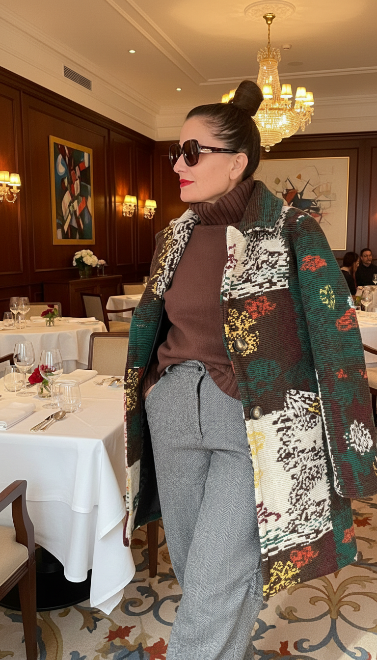 Abrigo Jacquard Multicolor