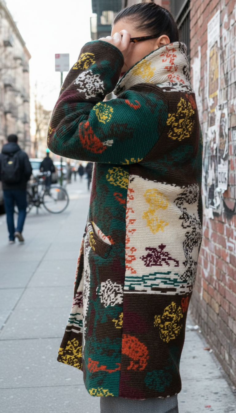 Abrigo Jacquard Multicolor