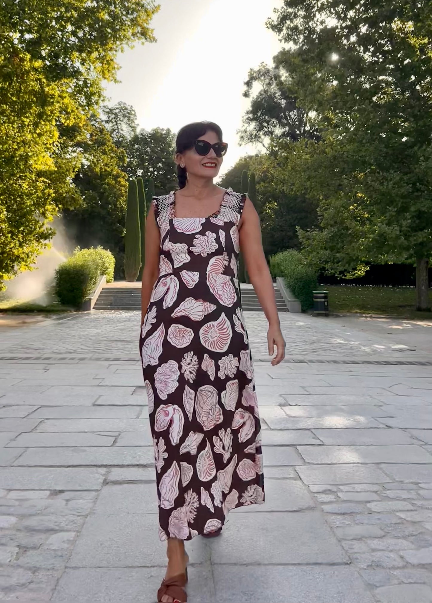 Vestido tirantes nido de abeja