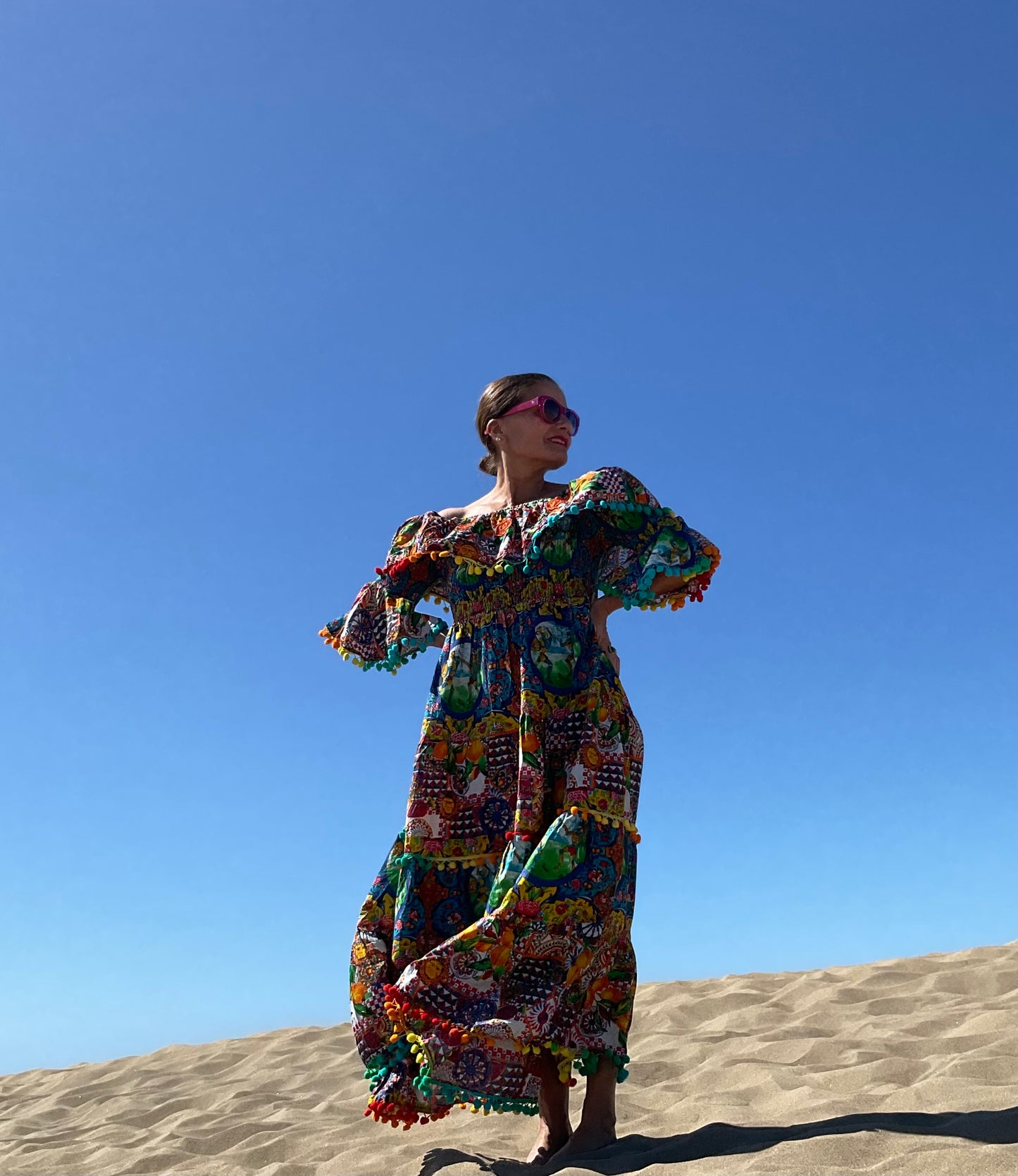 Vestido multicolor mexicano