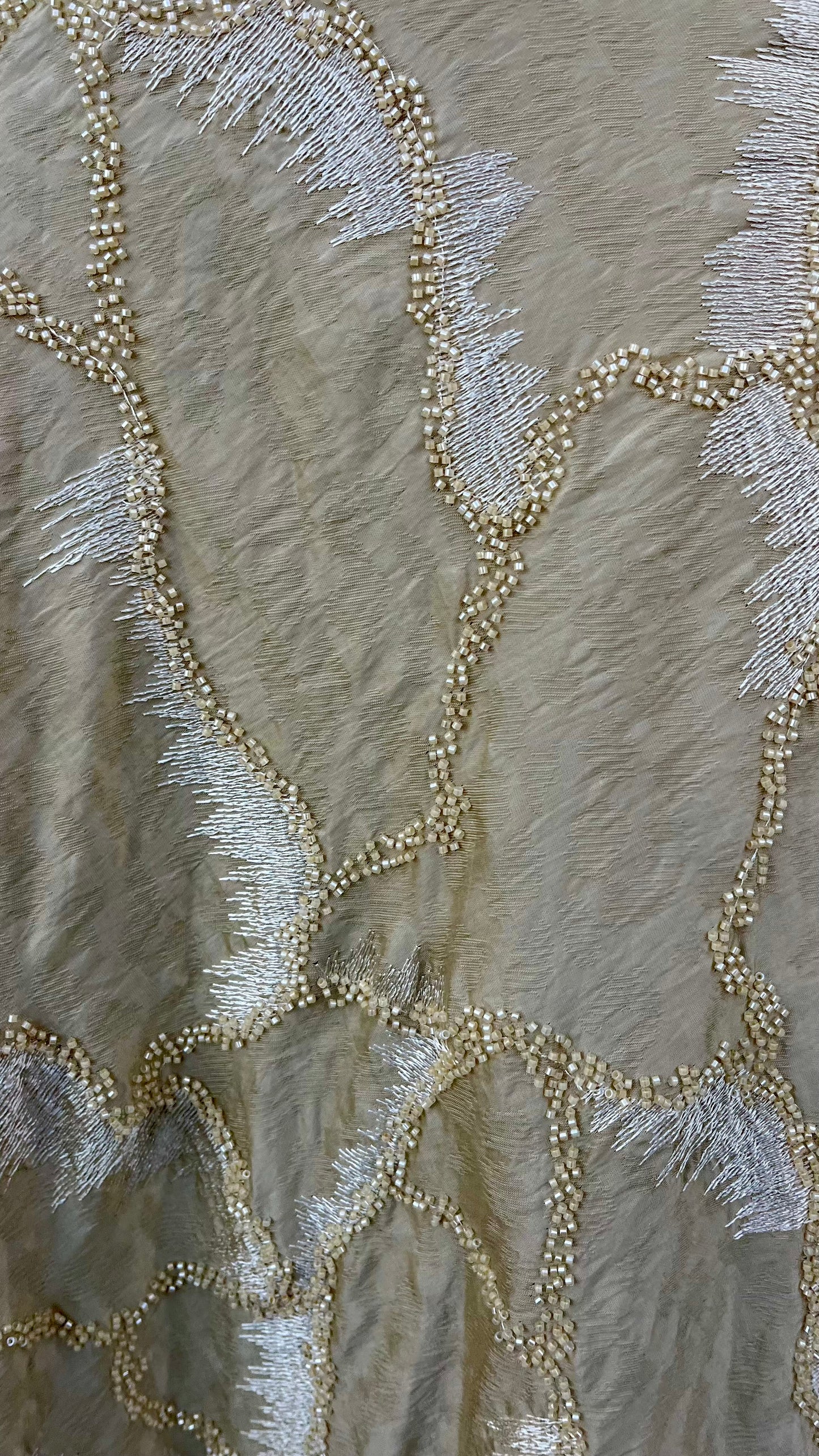 Falda Bordada Champagne