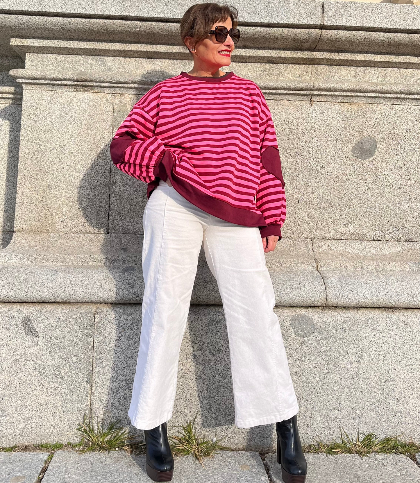 Sudadera Rosa & Burdeos.