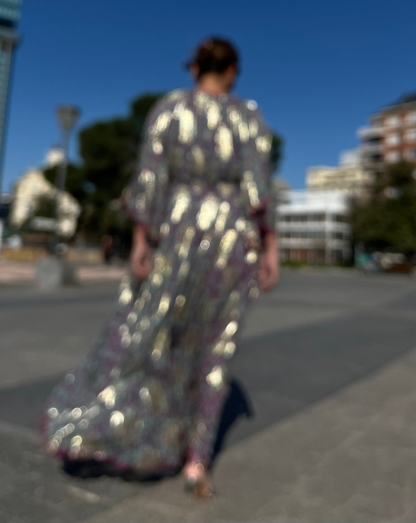 Vestido Oro Floral